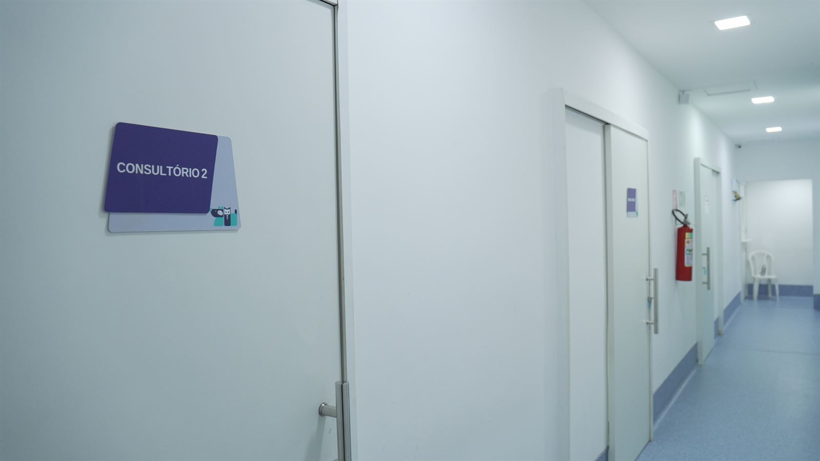 Corredor de acesso aos consultórios