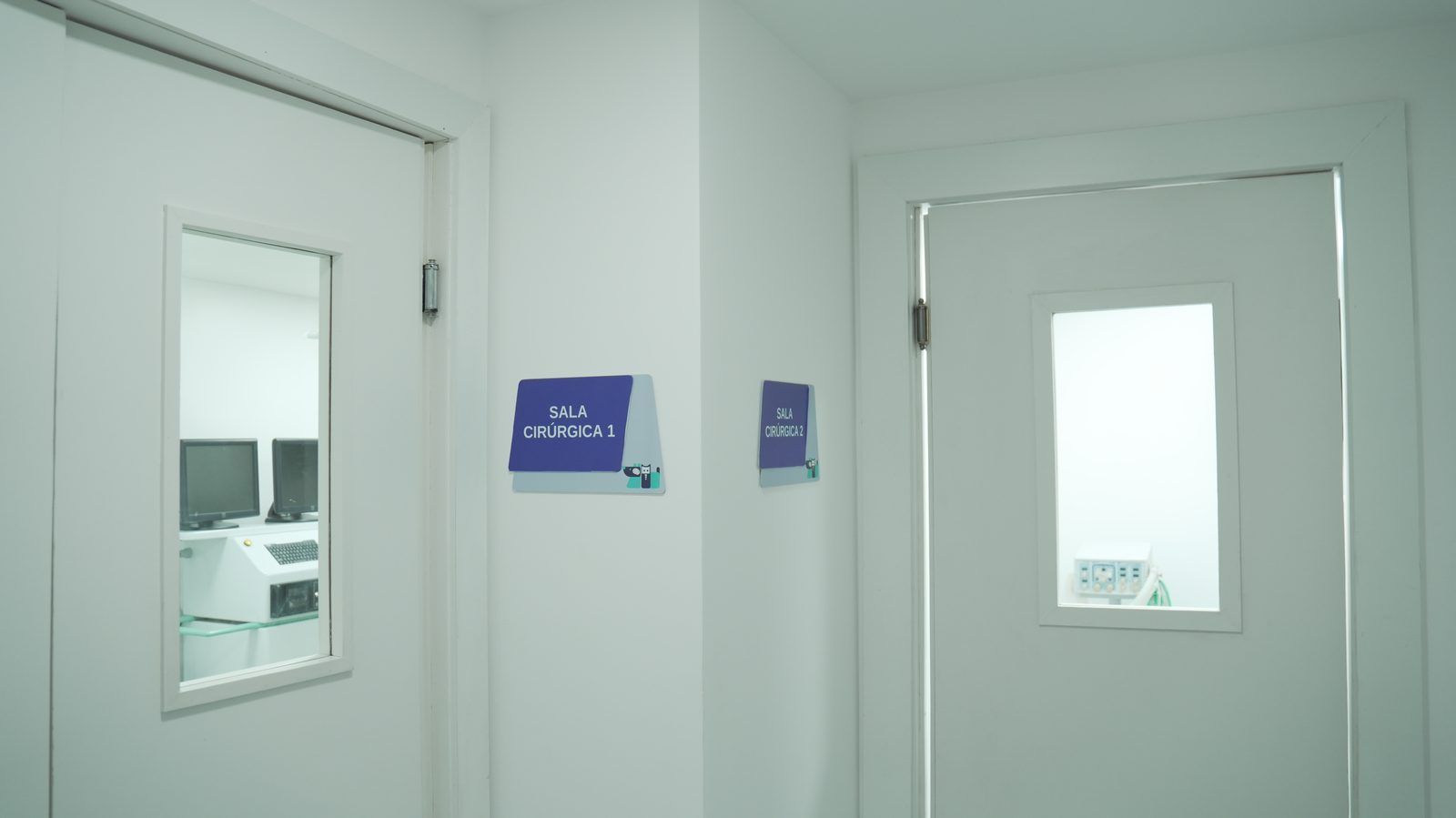 Entrada das salas cirúrgicas 1 e 2